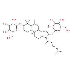 ChemSpider 2D Image | 16-(Hexopyranosyloxy)-6-oxo-9,19-cyclolanost-24-en-3-yl hexopyranoside | C42H68O13