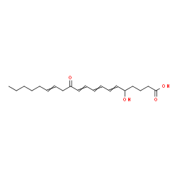 ChemSpider 2D Image | 5-Hydroxy-12-oxo-6,8,10,14-icosatetraenoic acid | C20H30O4