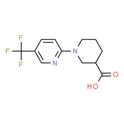 ChemSpider 2D Image | 1-[5-(Trifluoromethyl)-2-pyridinyl]-3-piperidinecarboxylic acid | C12H13F3N2O2