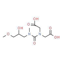ChemSpider 2D Image | 2,2'-{[(2-Hydroxy-3-methoxypropyl)(methyl)carbamoyl]imino}diacetic acid | C10H18N2O7