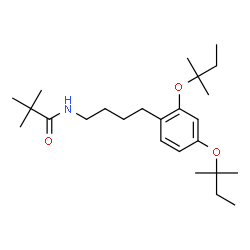 ChemSpider 2D Image | N-(4-{2,4-Bis[(2-methyl-2-butanyl)oxy]phenyl}butyl)-2,2-dimethylpropanamide | C25H43NO3