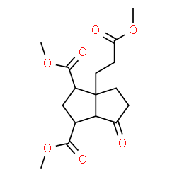 ChemSpider 2D Image | Dimethyl 3a-(3-methoxy-3-oxopropyl)-6-oxooctahydro-1,3-pentalenedicarboxylate | C16H22O7