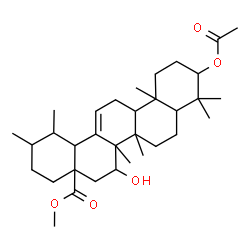 ChemSpider 2D Image | Methyl 3-acetoxy-15-hydroxyurs-12-en-28-oate | C33H52O5