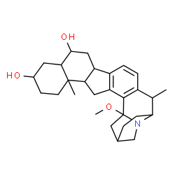 ChemSpider 2D Image | 18-Methoxy-18,27-cycloceva-12(14),13(17),15-triene-3,6-diol | C28H39NO3