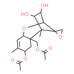 ChemSpider 2D Image | 3,4-Dihydroxy-12,13-epoxytrichothec-9-ene-8,15-diyl diacetate | C19H26O8