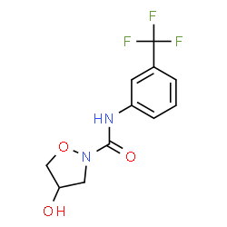 ChemSpider 2D Image | 4-Hydroxy-N-[3-(trifluoromethyl)phenyl]-1,2-oxazolidine-2-carboxamide | C11H11F3N2O3