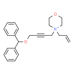 ChemSpider 2D Image | 4-Allyl-4-(4-benzhydryloxy-but-2-ynyl)-morpholin-4-ium | C24H28NO2