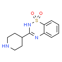 ChemSpider 2D Image | 3-(4-Piperidinyl)-2H-1,2,4-benzothiadiazine 1,1-dioxide | C12H15N3O2S