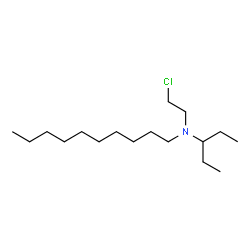 ChemSpider 2D Image | N-(2-Chloroethyl)-N-(3-pentanyl)-1-decanamine | C17H36ClN