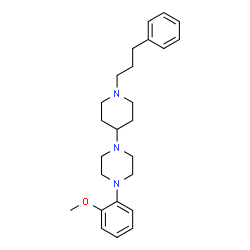 ChemSpider 2D Image | 1-(2-Methoxyphenyl)-4-[1-(3-phenylpropyl)-4-piperidinyl]piperazine | C25H35N3O