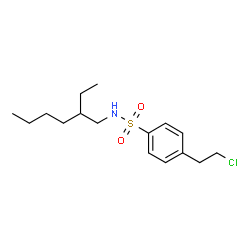 ChemSpider 2D Image | 4-(2-Chloroethyl)-N-(2-ethylhexyl)benzenesulfonamide | C16H26ClNO2S