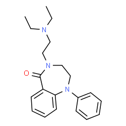 ChemSpider 2D Image | 4-[2-(Diethylamino)ethyl]-1-phenyl-1,2,3,4-tetrahydro-5H-1,4-benzodiazepin-5-one | C21H27N3O