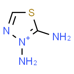 ChemSpider 2D Image | 2,3-Diamino-1,3,4-thiadiazol-3-ium | C2H5N4S