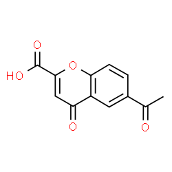 ChemSpider 2D Image | 6-Acetyl-4-oxo-4H-chromene-2-carboxylic acid | C12H8O5