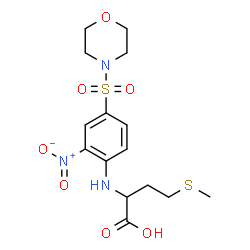 ChemSpider 2D Image | N-[4-(4-Morpholinylsulfonyl)-2-nitrophenyl]methionine | C15H21N3O7S2
