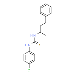 ChemSpider 2D Image | 1-(4-Chlorophenyl)-3-(4-phenyl-2-butanyl)thiourea | C17H19ClN2S