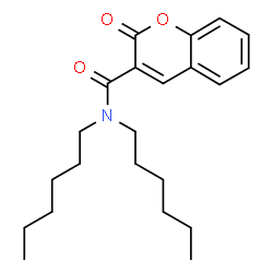 ChemSpider 2D Image | N,N-Dihexyl-2-oxo-2H-chromene-3-carboxamide | C22H31NO3
