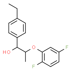 ChemSpider 2D Image | 2-(2,5-Difluorophenoxy)-1-(4-ethylphenyl)-1-propanol | C17H18F2O2
