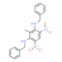 ChemSpider 2D Image | N,N'-Dibenzyl-2-methyl-4,6-dinitro-1,3-benzenediamine | C21H20N4O4