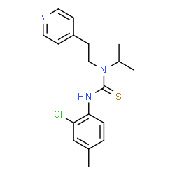 ChemSpider 2D Image | 3-(2-Chloro-4-methylphenyl)-1-isopropyl-1-[2-(4-pyridinyl)ethyl]thiourea | C18H22ClN3S