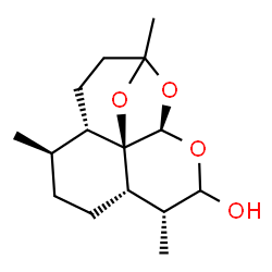 ChemSpider 2D Image | (4S,5R,8S,9R,12R,13R)-1,5,9-Trimethyl-11,14,15-trioxatetracyclo[10.2.1.0~4,13~.0~8,13~]pentadecan-10-ol | C15H24O4