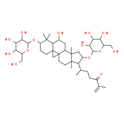 ChemSpider 2D Image | 16-(Hexopyranosyloxy)-6-hydroxy-24-oxo-9,19-cyclolanost-25-en-3-yl hexopyranoside | C42H68O14