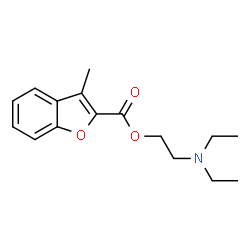 ChemSpider 2D Image | 2-(Diethylamino)ethyl 3-methyl-1-benzofuran-2-carboxylate | C16H21NO3