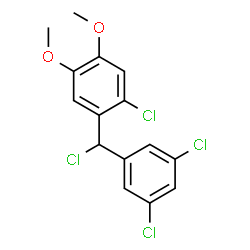 ChemSpider 2D Image | 1-Chloro-2-[chloro(3,5-dichlorophenyl)methyl]-4,5-dimethoxybenzene | C15H12Cl4O2
