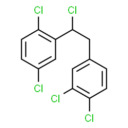 ChemSpider 2D Image | 1,4-Dichloro-2-[1-chloro-2-(3,4-dichlorophenyl)ethyl]benzene | C14H9Cl5