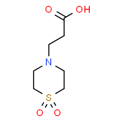 ChemSpider 2D Image | 3-(1,1-Dioxido-4-thiomorpholinyl)propanoic acid | C7H13NO4S