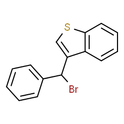 ChemSpider 2D Image | 3-[Bromo(phenyl)methyl]-1-benzothiophene | C15H11BrS