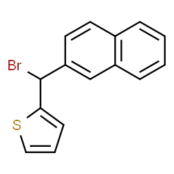 ChemSpider 2D Image | 2-[Bromo(2-naphthyl)methyl]thiophene | C15H11BrS