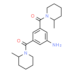 ChemSpider 2D Image | 3,5-bis(2-methylpiperidine-1-carbonyl)aniline | C20H29N3O2