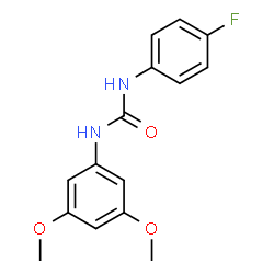 ChemSpider 2D Image | 1-(3,5-Dimethoxyphenyl)-3-(4-fluorophenyl)urea | C15H15FN2O3