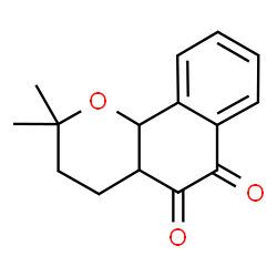 ChemSpider 2D Image | 2,2-Dimethyl-3,4,4a,10b-tetrahydro-2H-benzo[h]chromene-5,6-dione | C15H16O3
