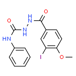 ChemSpider 2D Image | 2-(3-Iodo-4-methoxybenzoyl)-N-phenylhydrazinecarboxamide | C15H14IN3O3
