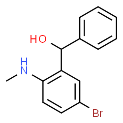 ChemSpider 2D Image | [5-Bromo-2-(methylamino)phenyl](phenyl)methanol | C14H14BrNO