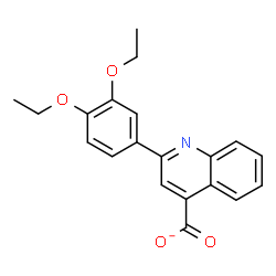 ChemSpider 2D Image | 2-(3,4-Diethoxyphenyl)-4-quinolinecarboxylate | C20H18NO4