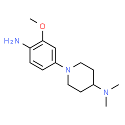 ChemSpider 2D Image | 1-(4-Amino-3-methoxyphenyl)-N,N-dimethyl-4-piperidinamine | C14H23N3O