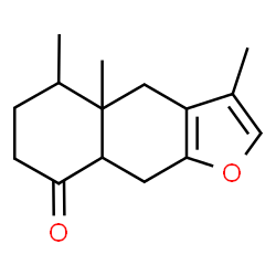 ChemSpider 2D Image | 3,4a,5-Trimethyl-4a,5,6,7,8a,9-hexahydronaphtho[2,3-b]furan-8(4H)-one | C15H20O2