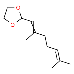 ChemSpider 2D Image | 2-(2,6-Dimethyl-1,5-heptadien-1-yl)-1,3-dioxolane | C12H20O2
