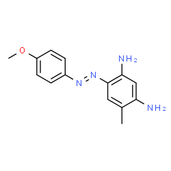 ChemSpider 2D Image | 4-[(E)-(4-Methoxyphenyl)diazenyl]-6-methyl-1,3-benzenediamine | C14H16N4O