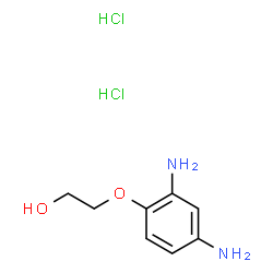 ChemSpider 2D Image | 2,4-DIAMINOPHENOXYETHANOL HYDROCHLORIDE | C8H14Cl2N2O2