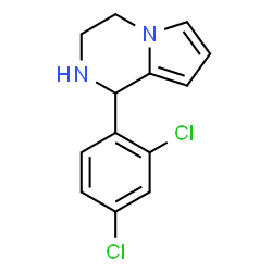 ChemSpider 2D Image | 1-(2,4-Dichlorophenyl)-1,2,3,4-tetrahydropyrrolo[1,2-a]pyrazine | C13H12Cl2N2