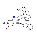 InChI=1/C26H25Cl2N3O/c1-14-11-15-7-5-6-8-20(15)31(14)23(32)26-10-9-25(4,24(26,2)3)21-22(26)30-19-13-17(28)16(27)12-18(19)29-21/h5-8,12-14H,9-11H2,1-4H3