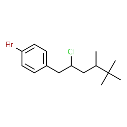 ChemSpider 2D Image | 1-Bromo-4-(2-chloro-4,5,5-trimethylhexyl)benzene | C15H22BrCl