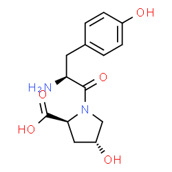 ChemSpider 2D Image | L-Tyrosyl-(4R)-4-hydroxy-L-proline | C14H18N2O5