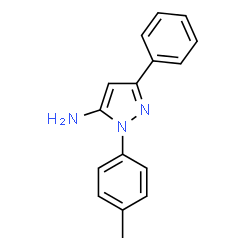 ChemSpider 2D Image | 1-(4-Methylphenyl)-3-phenyl-1H-pyrazol-5-amine | C16H15N3
