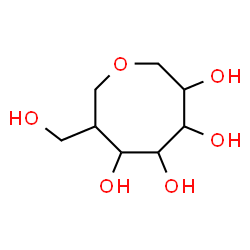 ChemSpider 2D Image | 7-(Hydroxymethyl)-3,4,5,6-oxocanetetrol | C8H16O6