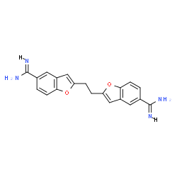 ChemSpider 2D Image | 1,2-bis(5-amidino-2-benzofuranyl)ethane | C20H18N4O2